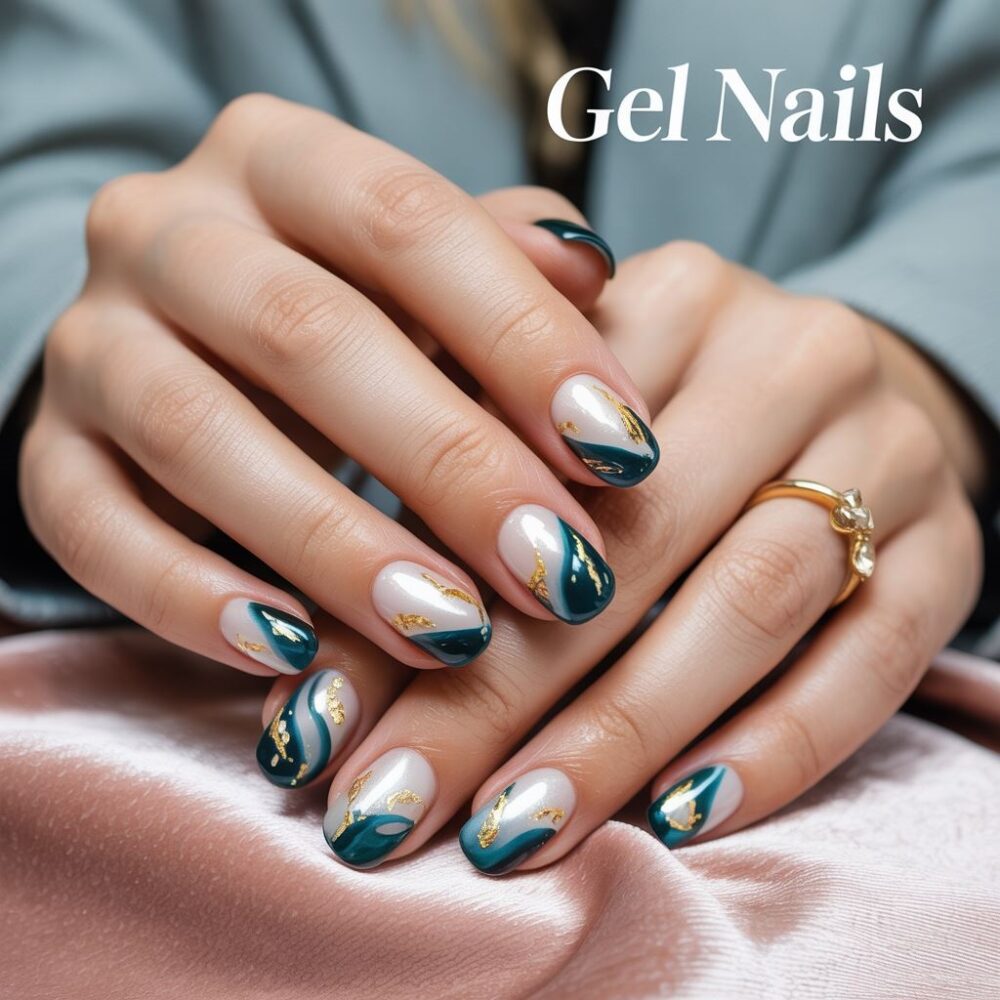 Kolorowe paznokcie żelowe