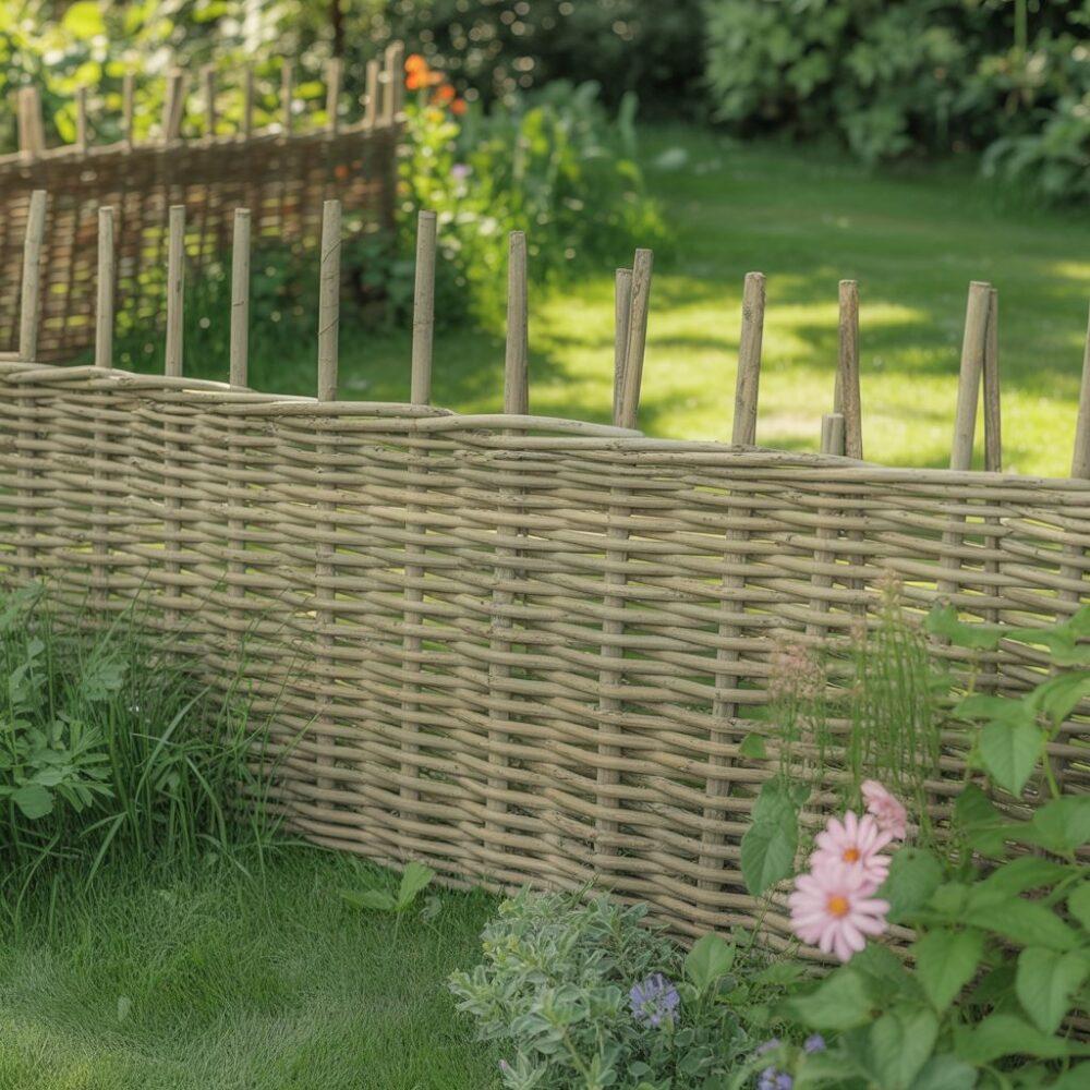 Naturalny płot z wikliny