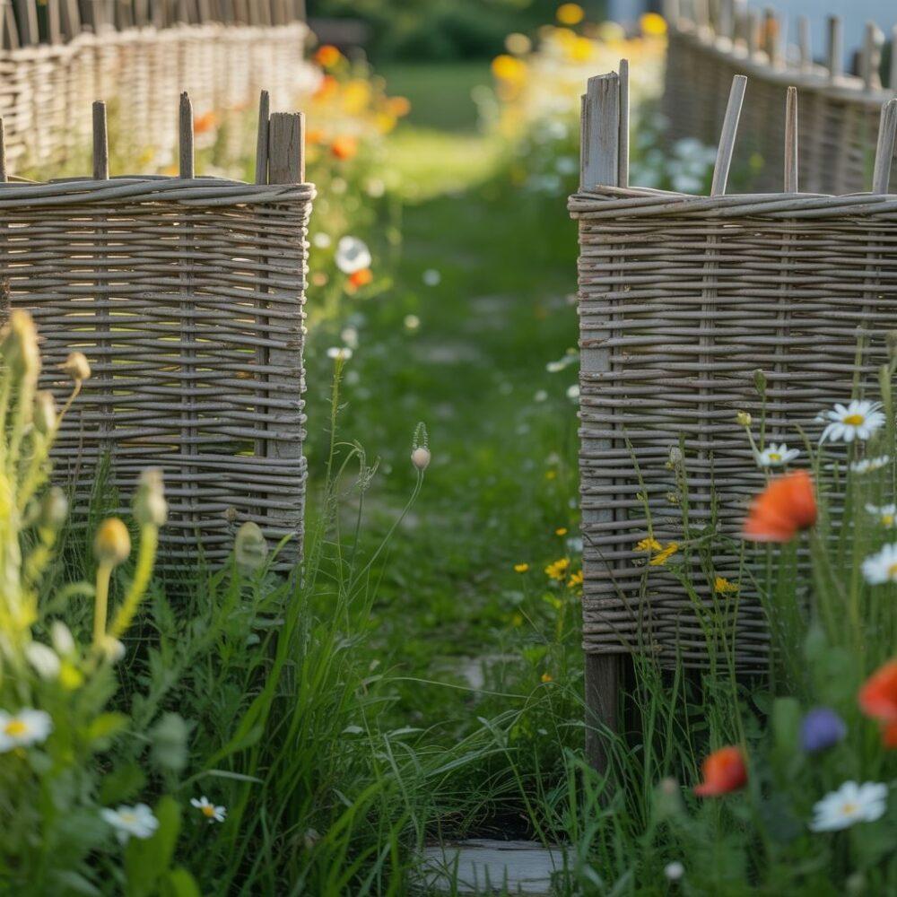 Płot wiklinowy ogrodowy