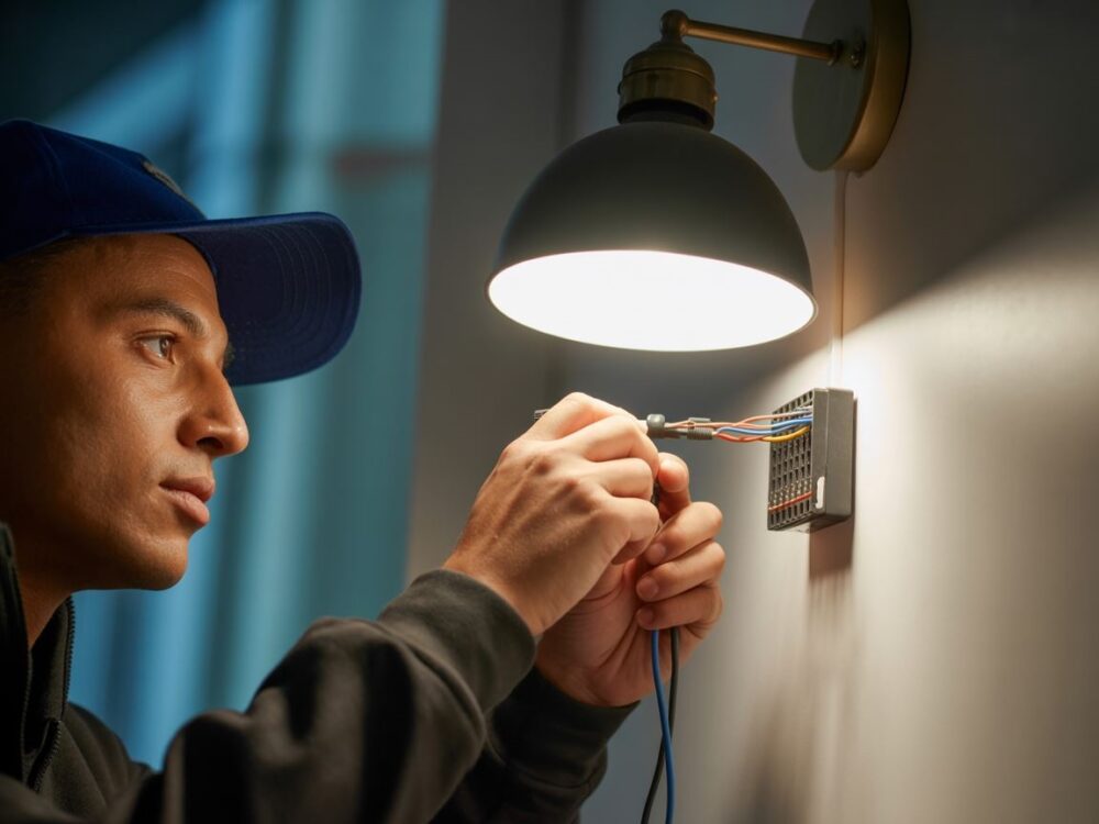 Podłączanie kinkietu do kostki