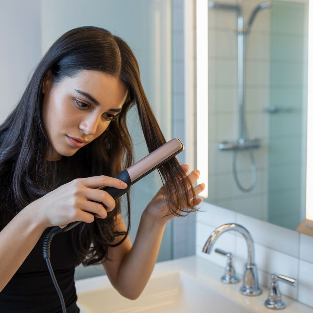 Podnoszenie włosów prostownicą