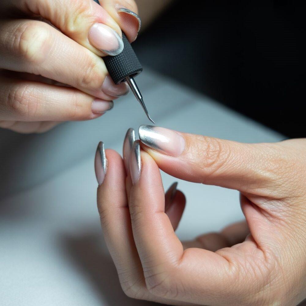 Profesjonalny manicure błyszczący