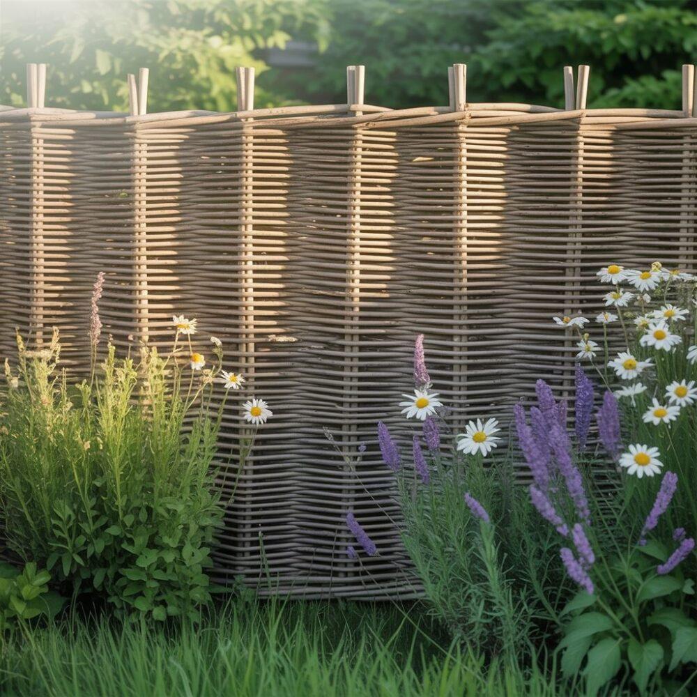 Wiklinowy płot ręcznie robiony