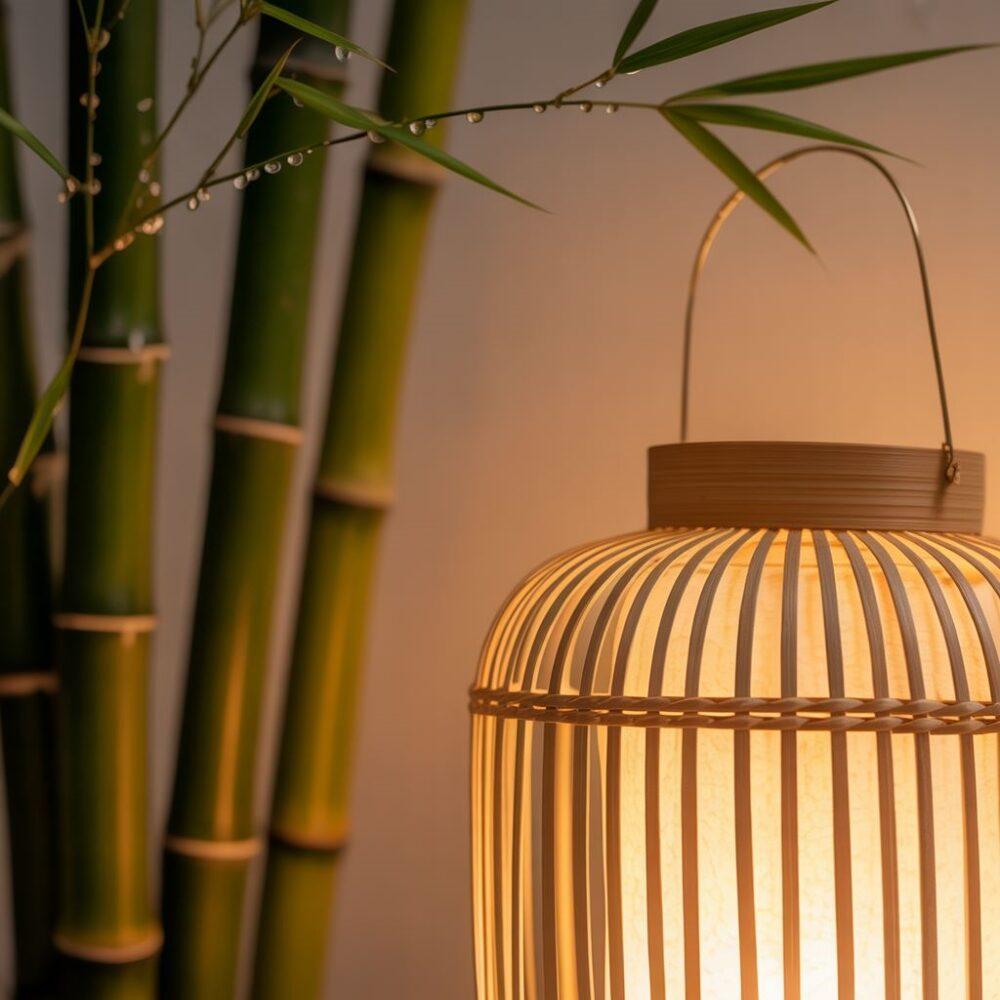 bambusowa lampa