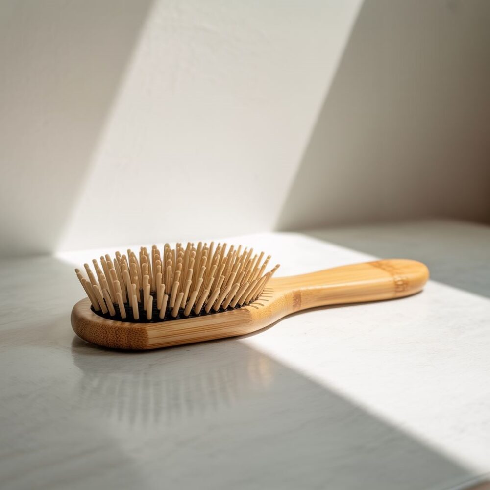 bambusowa szczotka do włosów