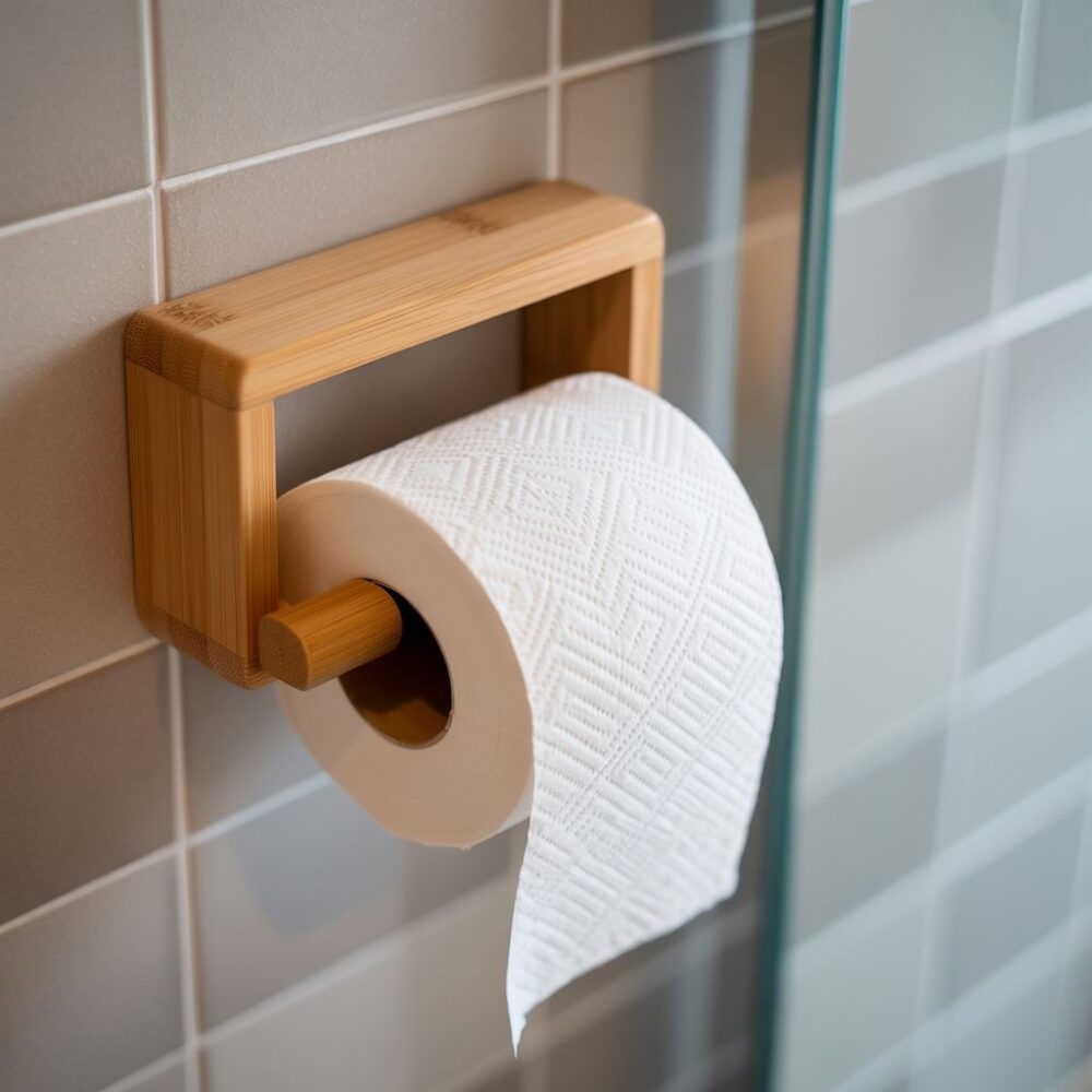 bambusowy detal w łazience