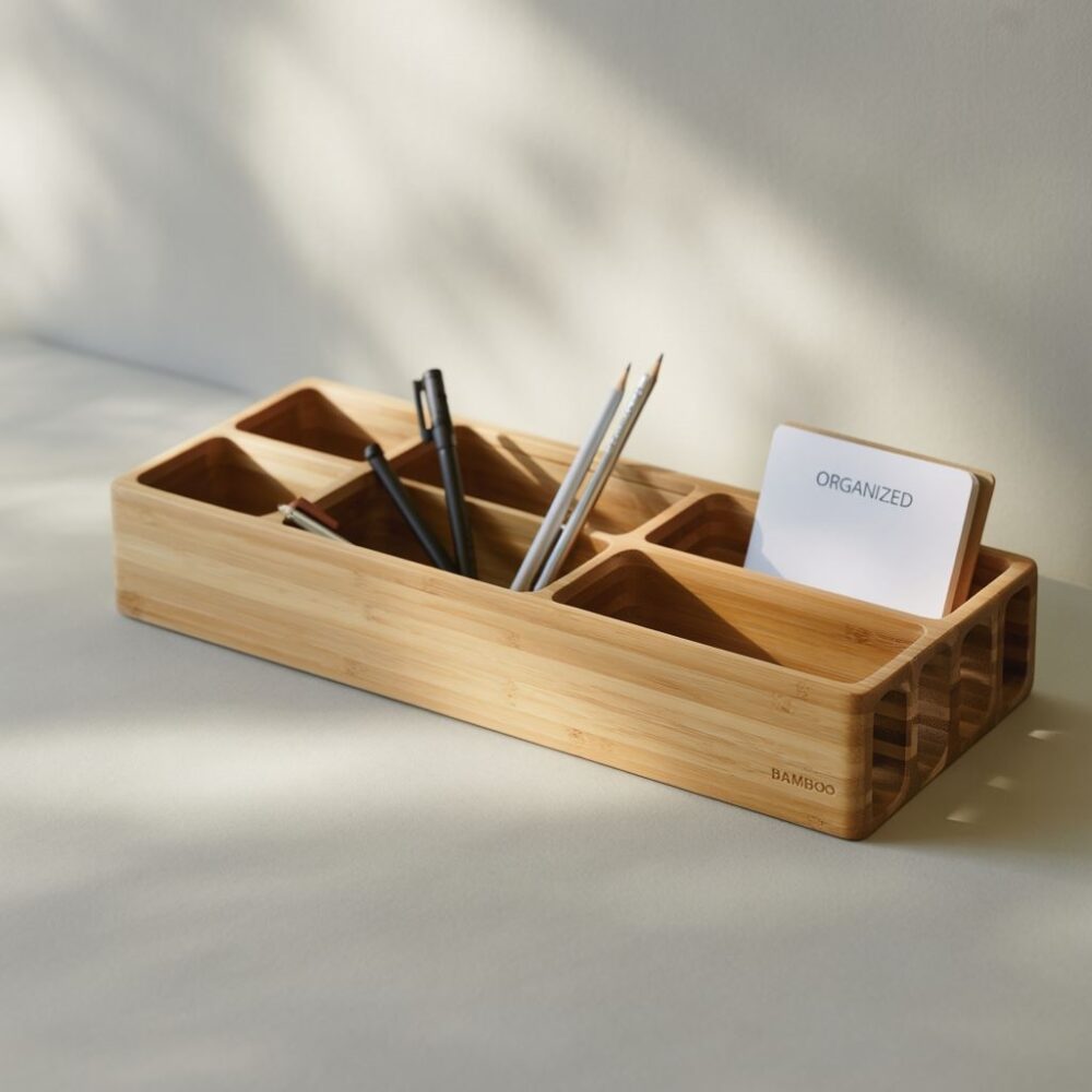bambusowy organizer