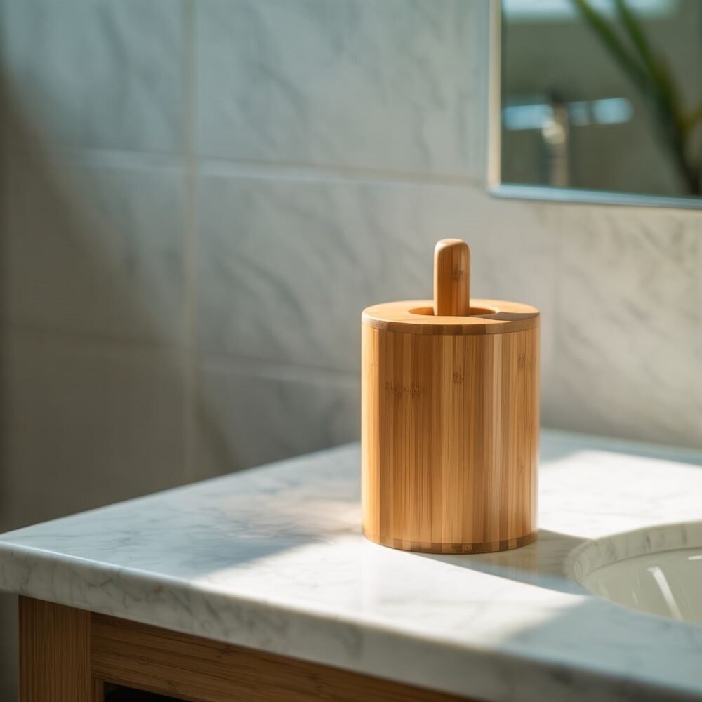 bambusowy uchwyt na papier