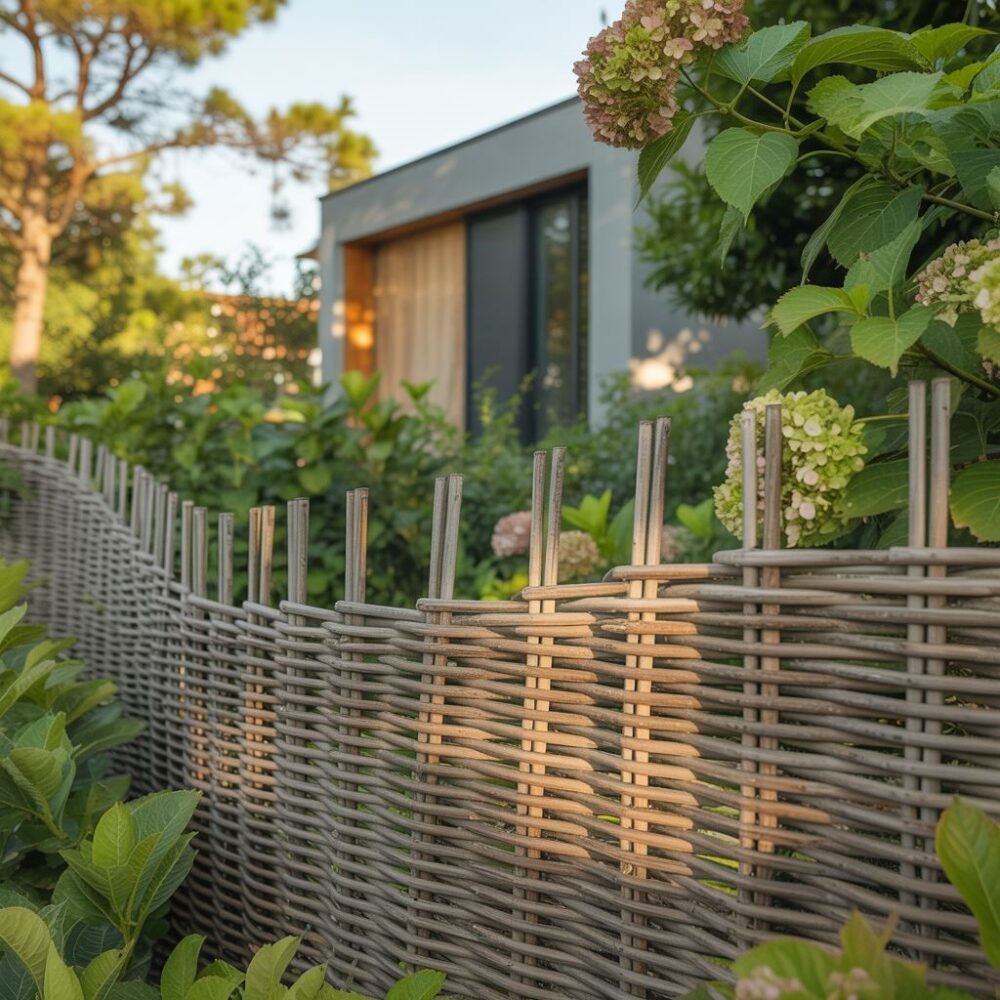 dekoracyjna palisada rattanowa