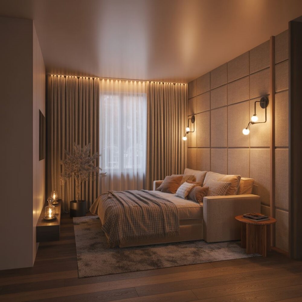 dywan i grzejnik w przytulnym wnętrzu