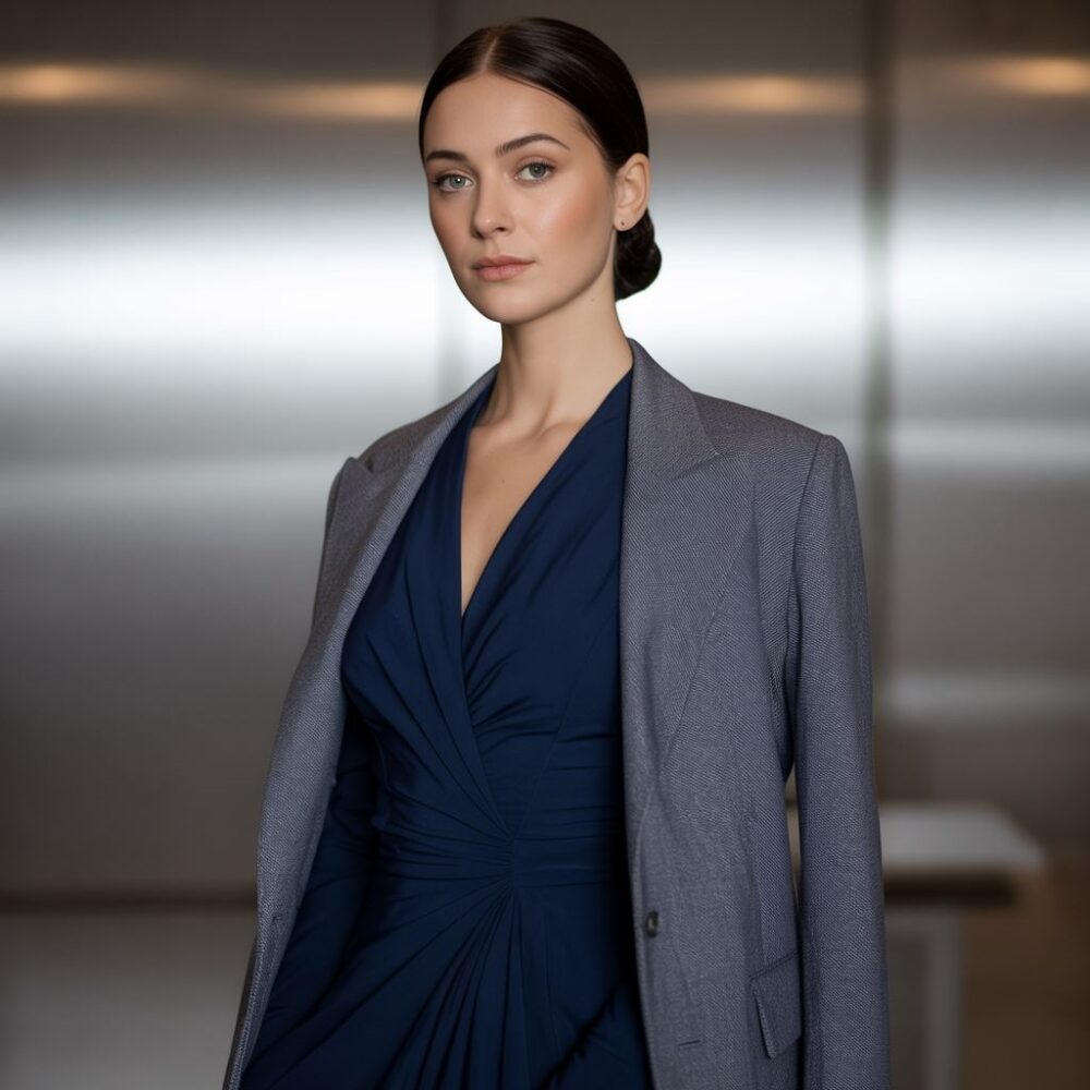 kobieta w modnej sukience