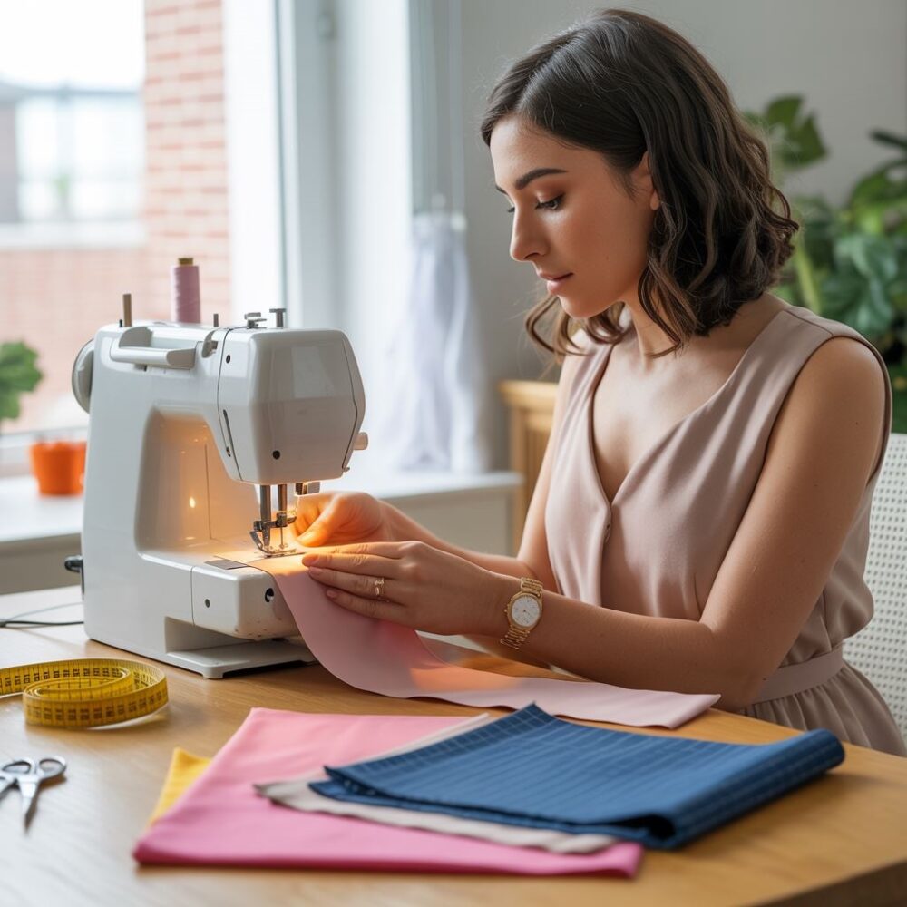 kolorowy materiał na pasek