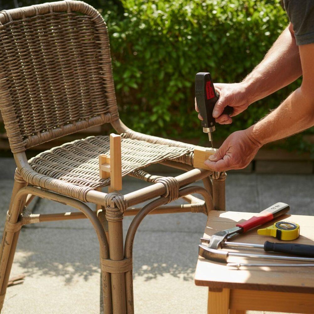 krzesło ogrodowe rattan