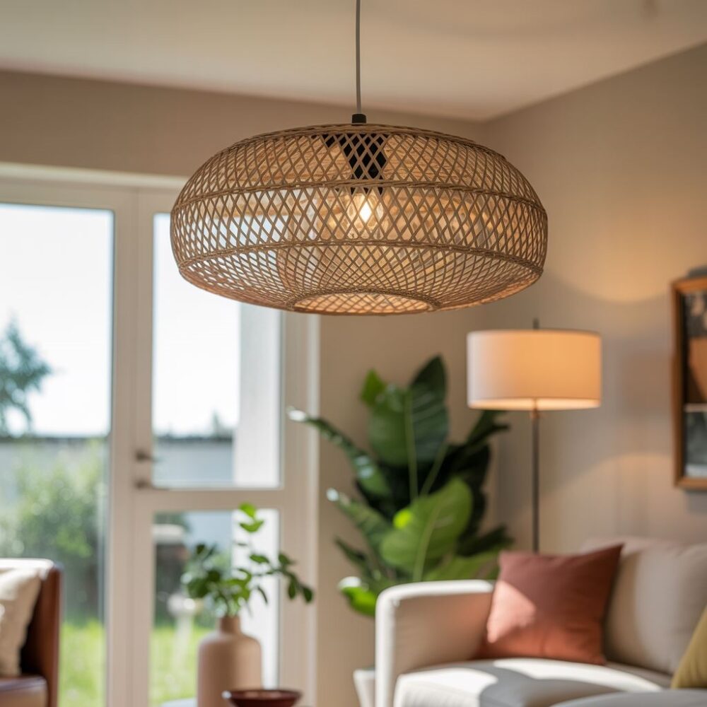 lampa sufitowa wiklinowa