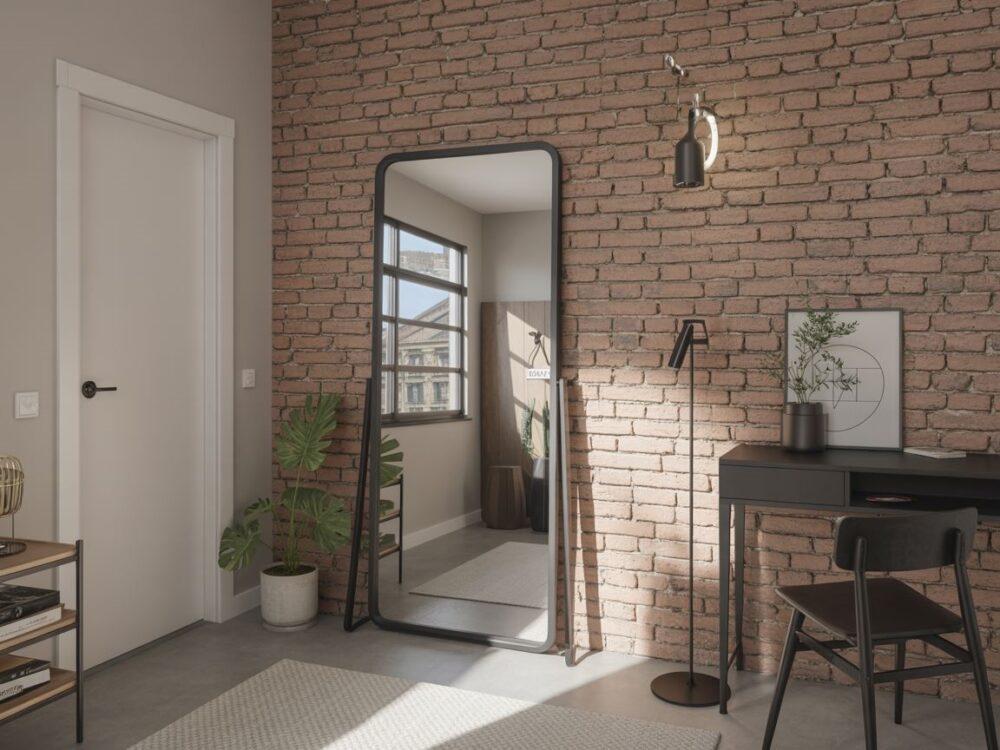 lustro loftowe przedpokój