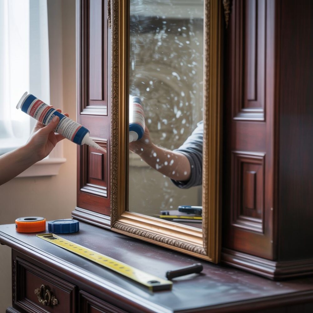 lustro na drzwiach szafy