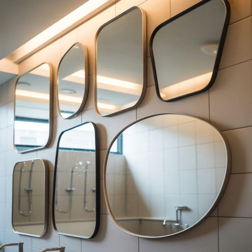 lustro w nowoczesnej łazience