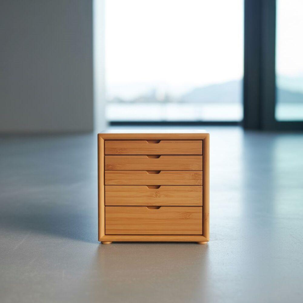 mała komoda z bambusa