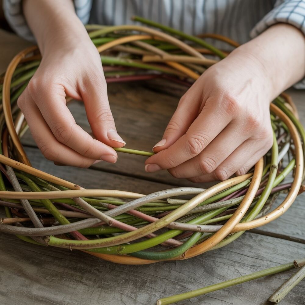 materiały do wyplatania wianka