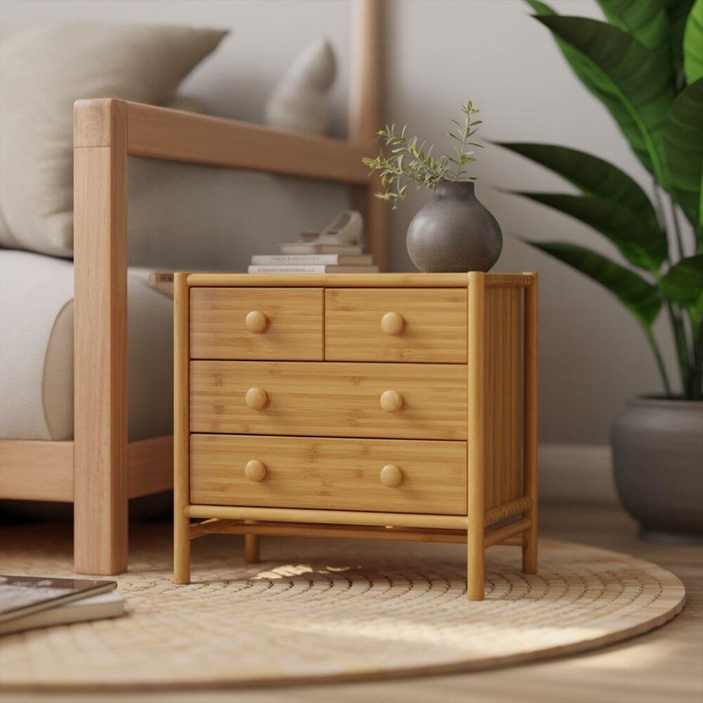 mini komoda bambusowa