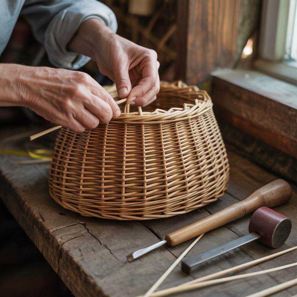 naprawa kosza wiklinowego