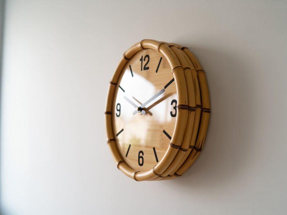 naturalny zegar z bambusa