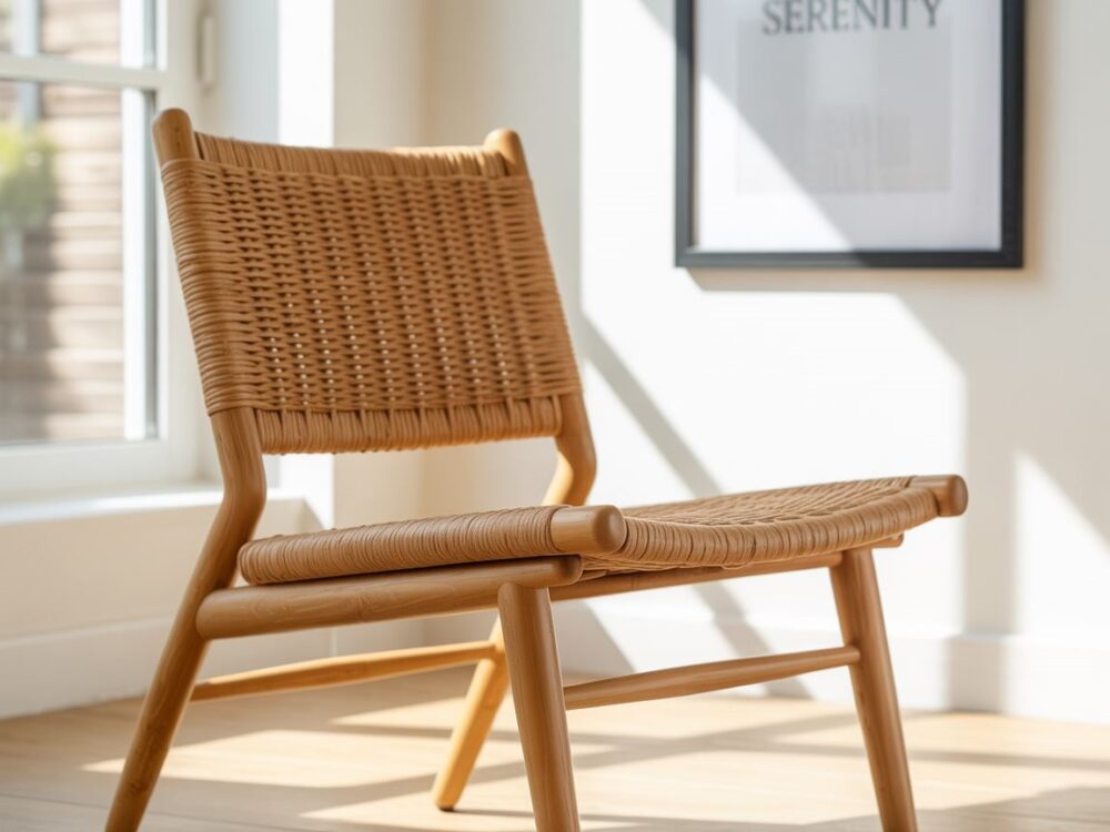 nowoczesne krzesło bambusowe