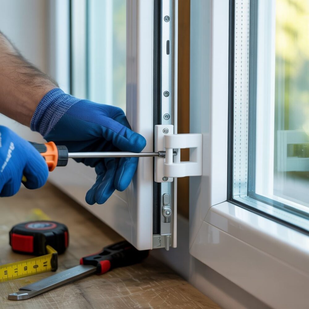 nowy zawias plastikowego okna