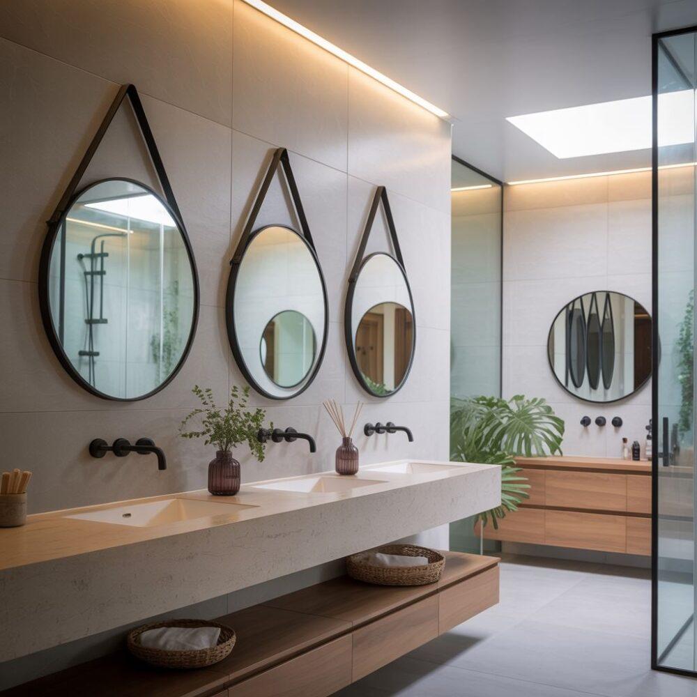 odległość lustra od ściany