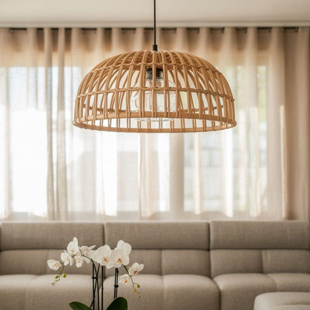 oświetlenie rattanowe sufitowe