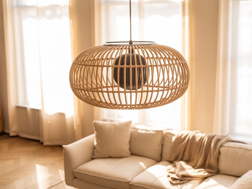 oświetlenie z rattanu