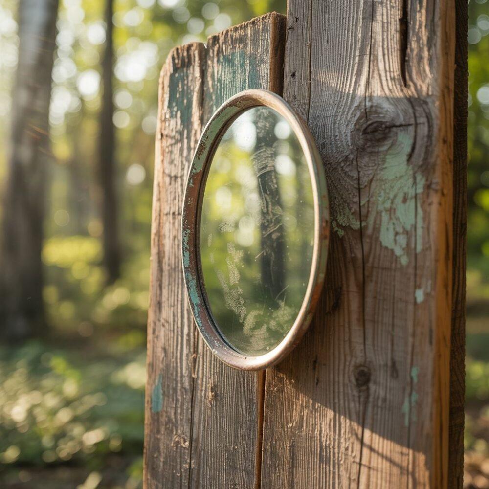 plastra drewna z lustrem