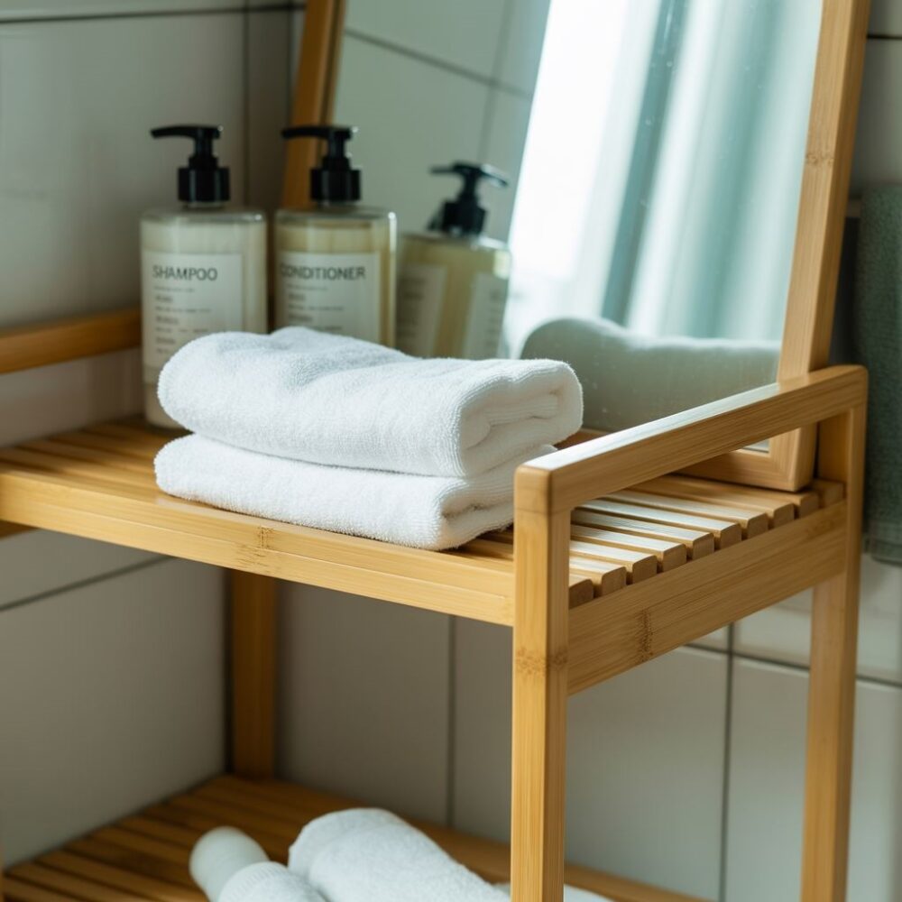 półka łazienkowa bambusowa