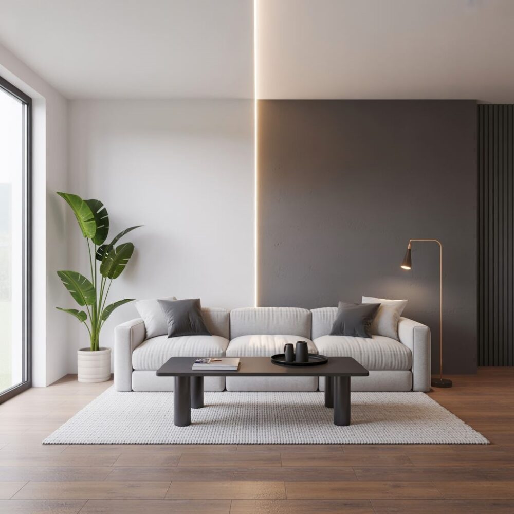 precyzyjna linia malowania sufitu