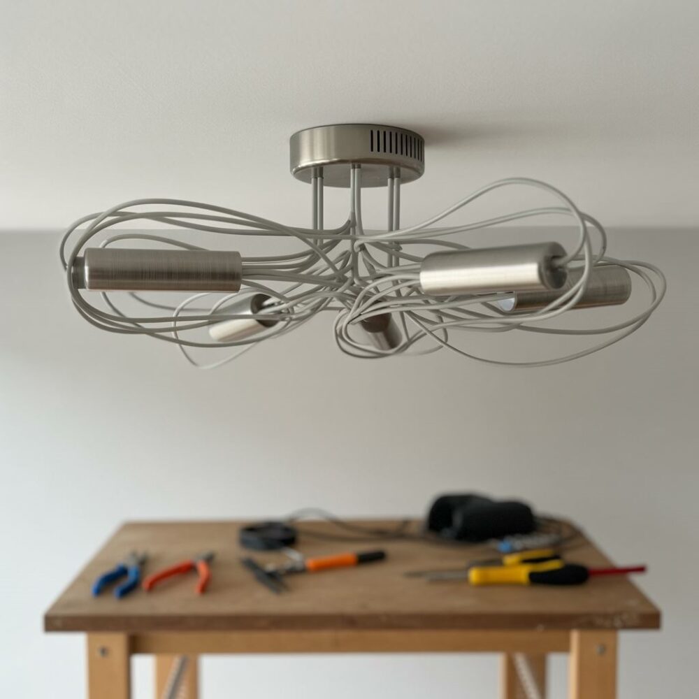 przewody elektryczne lampy