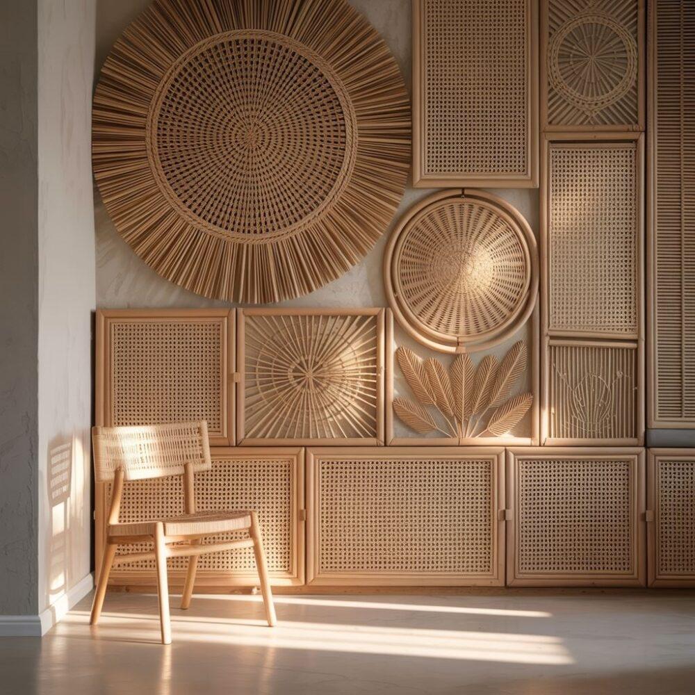 rattan ozdoby ścienne