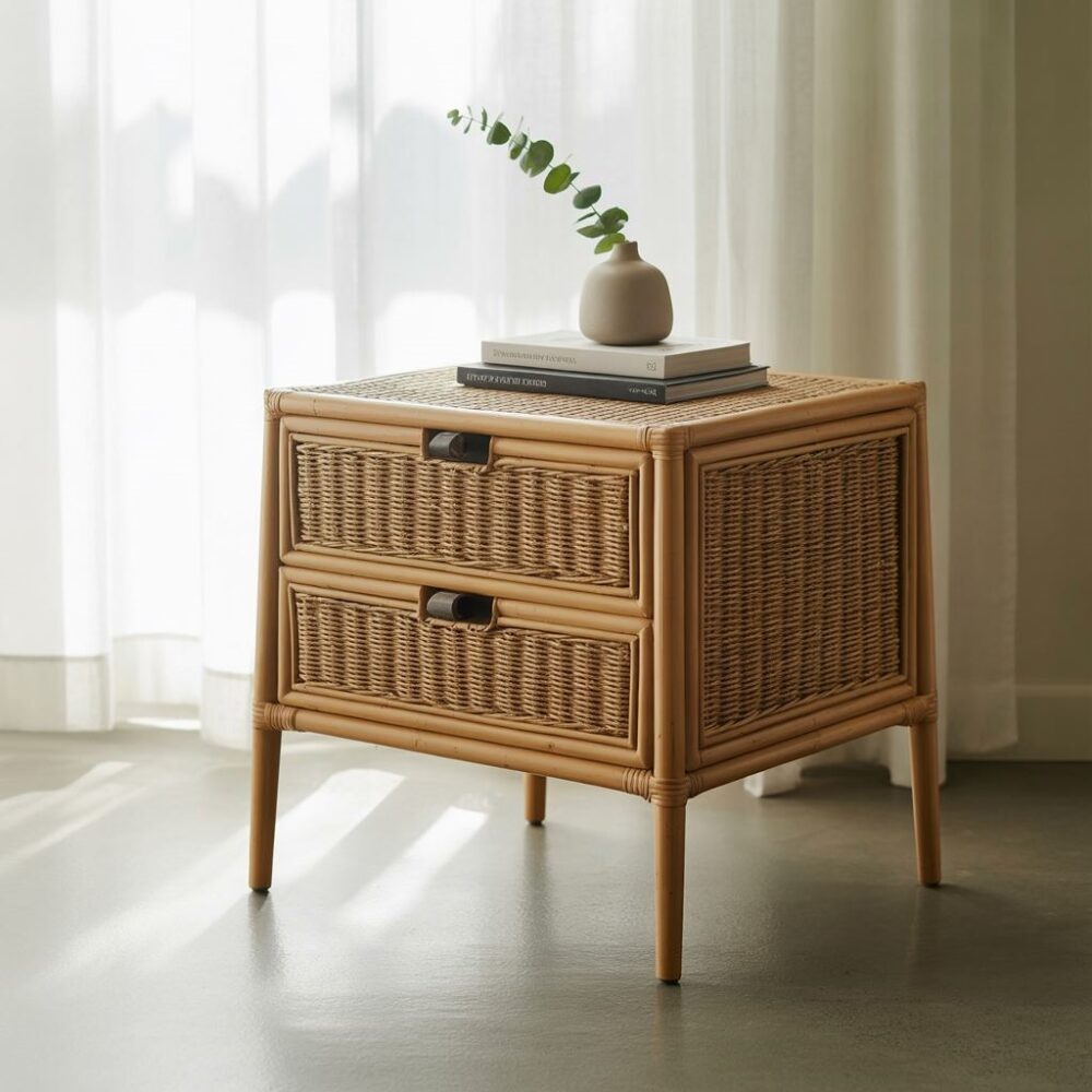 rattanowy mebel nocny