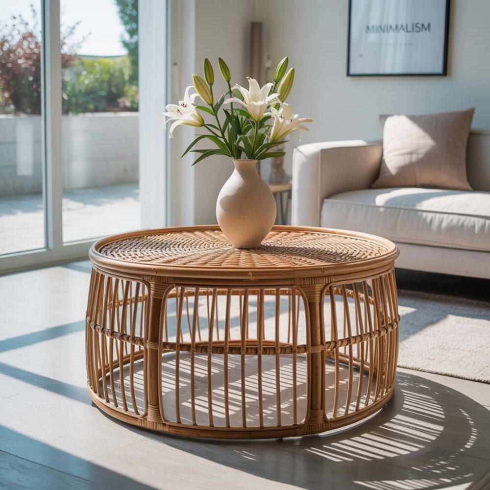 rattanowy stół jadalny