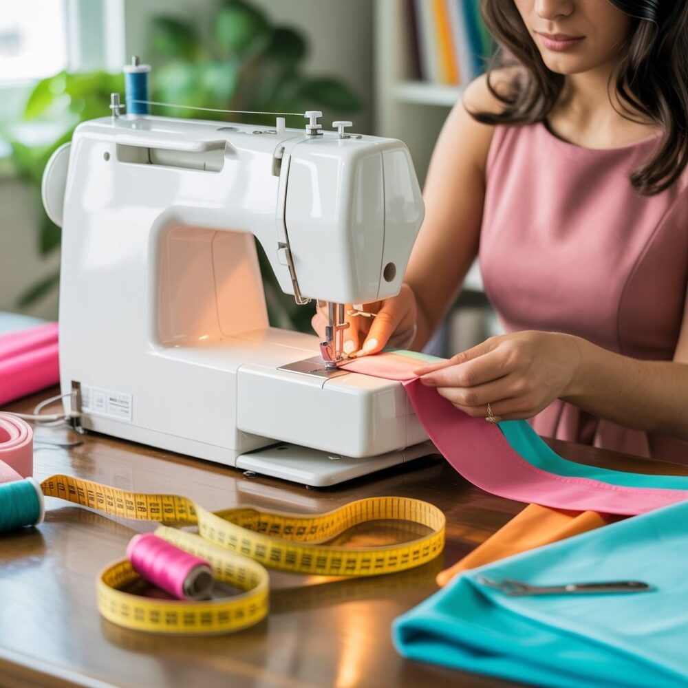 szycie paska do sukienki