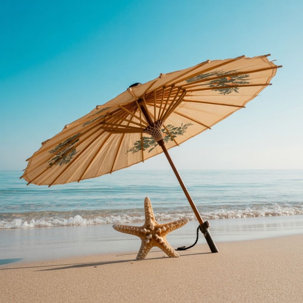 tradycyjny bambusowy parasol