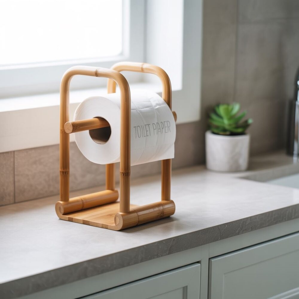 uchwyt łazienkowy z bambusa