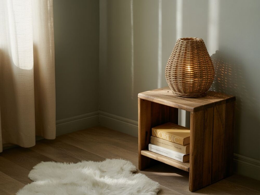 wiklina na stoliku nocnym