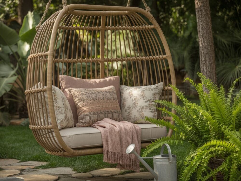 wygodna huśtawka ogrodowa