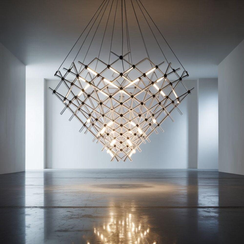 żyrandol z wieloma żarówkami